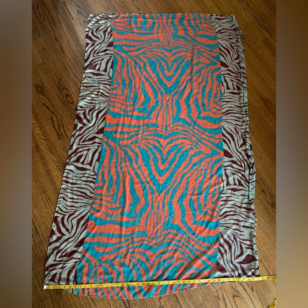 Colorful Zebra Print Scarf - Picture 3 of 4